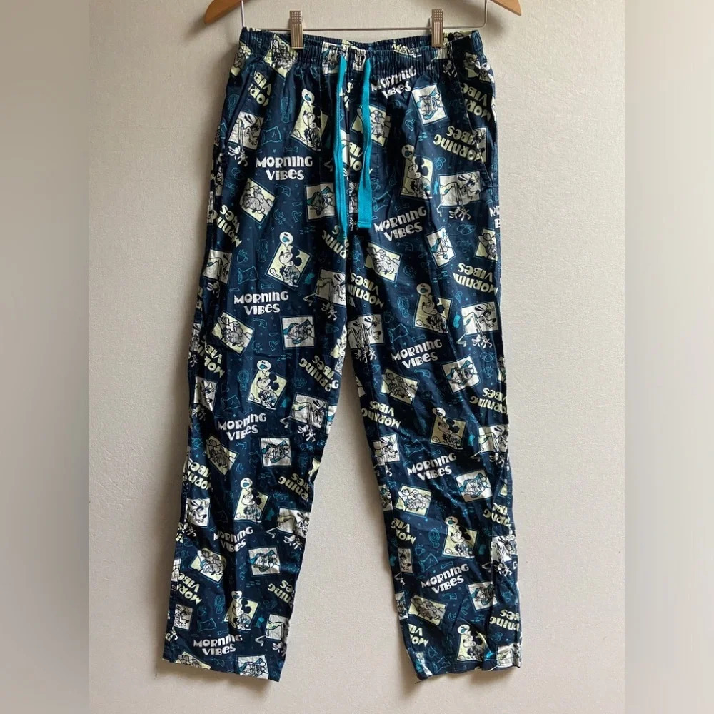 Disney Parks Morning Park Mickey Mouse pattern pajama cotton pants Sz S